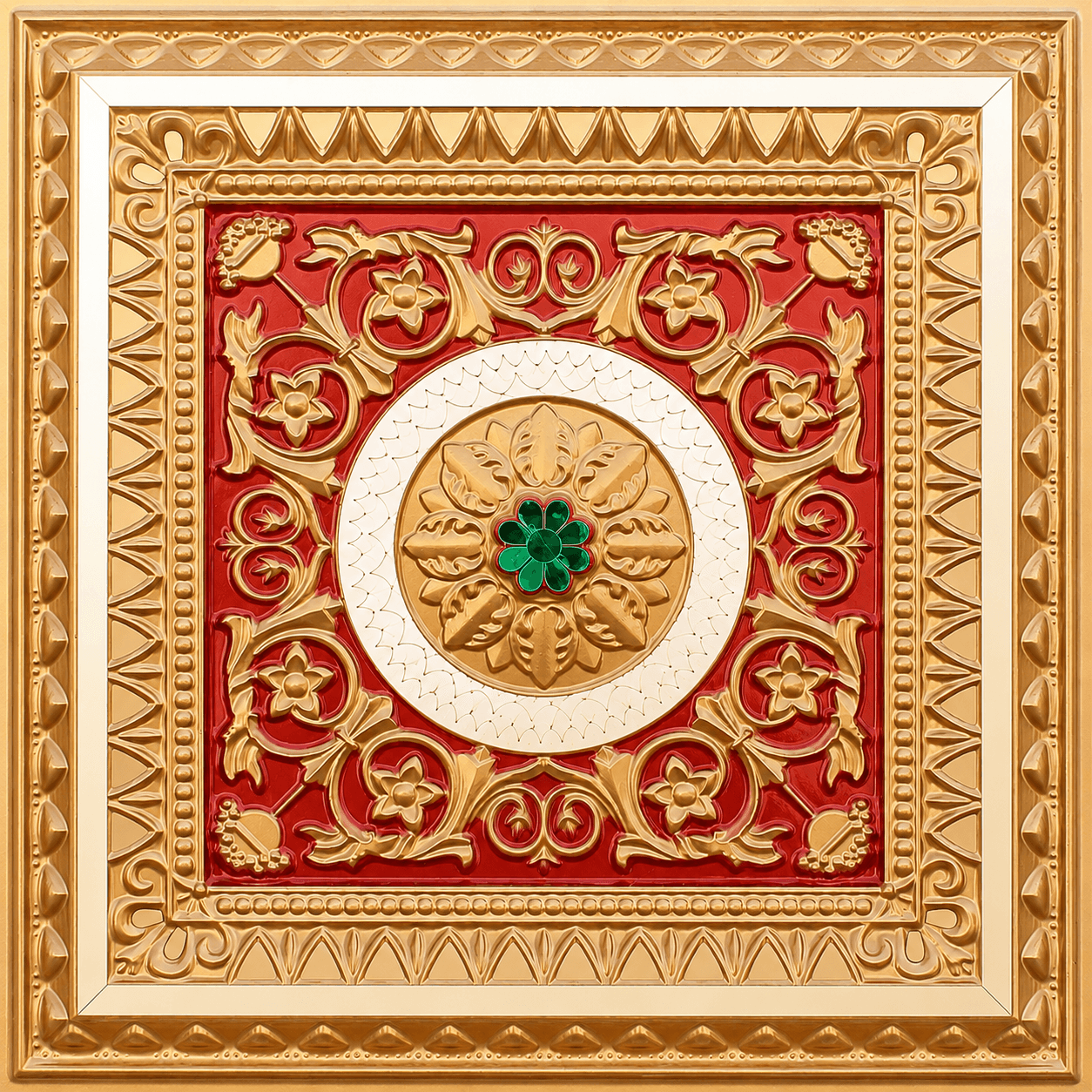 N104 Gold Red Green Mirror decorative panel